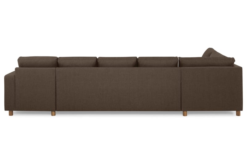 Crazy 5-sits Vänstervänd U-formad X-Large Soffa med Divan och Schäslong i Tyg - Brun - Products - Möbler - Soffa - U-soffa