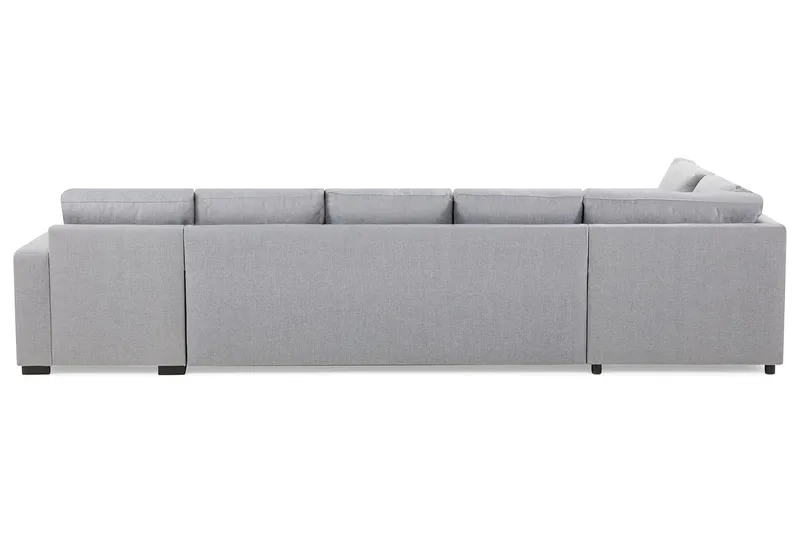 Crazy 5-sits Vänstervänd U-formad X-Large Soffa med Divan och Schäslong i Tyg - Grå - Products - Möbler - Soffa - U-soffa