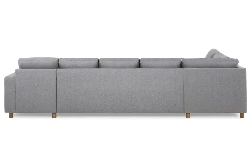 Crazy 5-sits Vänstervänd U-formad X-Large Soffa med Divan och Schäslong i Tyg - Grå - Products - Möbler - Soffa - U-soffa