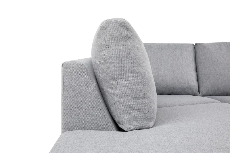 Crazy 5-sits Vänstervänd U-formad X-Large Soffa med Divan och Schäslong i Tyg - Grå - Products - Möbler - Soffa - U-soffa