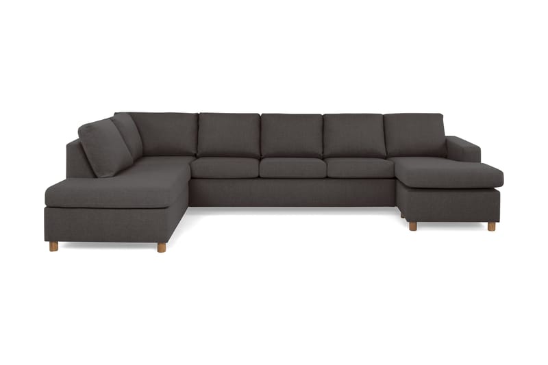Crazy 5-sits Vänstervänd U-formad X-Large Soffa med Divan och Schäslong i Tyg - Mörkgrå - Products - Möbler - Soffa - U-soffa