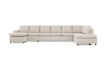 Crazy 6-sits Högervänd U-formad XX-Large Soffa med Divan och Schäslong i Tyg