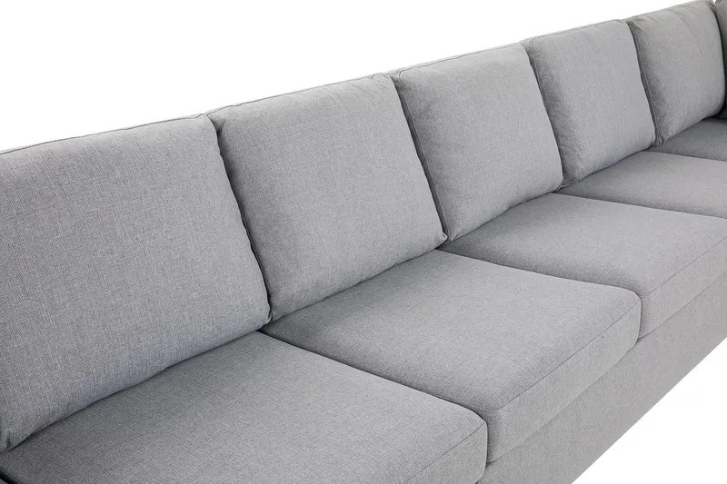 Crazy 6-sits Högervänd U-formad XX-Large Soffa med Divan och Schäslong i Tyg - Grå - Products - Möbler - Soffa - U-soffa
