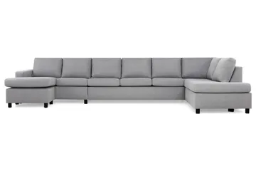 Crazy 6-sits Högervänd U-formad XX-Large Soffa med Divan och Schäslong i Tyg - Grå - Products - Möbler - Soffa - U-soffa
