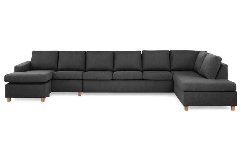 Crazy 6-sits Högervänd U-formad XX-Large Soffa med Divan och Schäslong i Tyg - Mörkgrå - Products - Möbler - Soffa - U-soffa