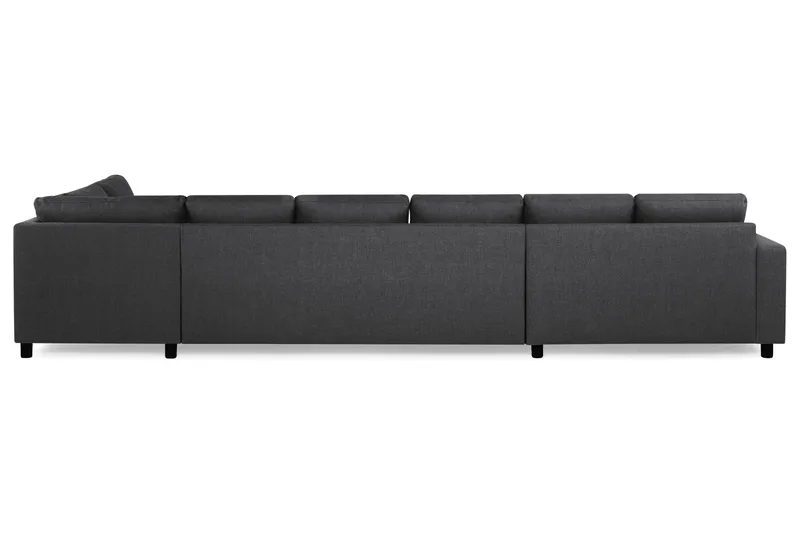 Crazy 6-sits Högervänd U-formad XX-Large Soffa med Divan och Schäslong i Tyg - Mörkgrå - Products - Möbler - Soffa - U-soffa