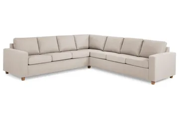 Crazy 6-sits Vändbar L-formad X-Large Hörnsoffa i Tyg - Beige - Products - Möbler - Soffa - Hörnsoffa
