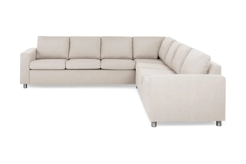 Crazy 6-sits Vändbar L-formad X-Large Hörnsoffa i Tyg, Beige