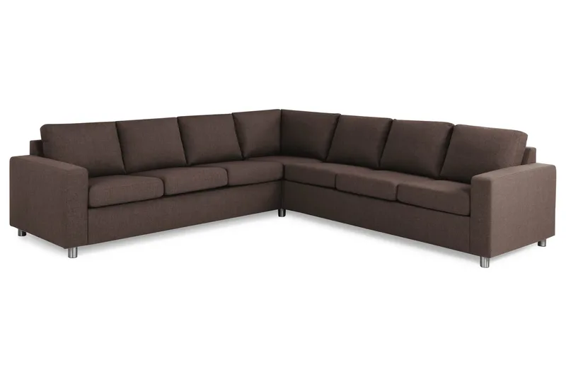 Crazy 6-sits Vändbar L-formad X-Large Hörnsoffa i Tyg - Brun - Products - Möbler - Soffa - Hörnsoffa