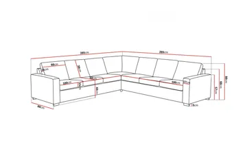Crazy 6-sits Vändbar L-formad X-Large Hörnsoffa i Tyg - Grå - Products - Möbler - Soffa - Hörnsoffa