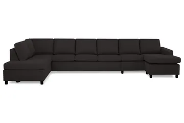 Crazy 6-sits Vänstervänd U-formad XX-Large Soffa med Divan och Schäslong i Tyg - Antracit - Products - Möbler - Soffa - U-soffa