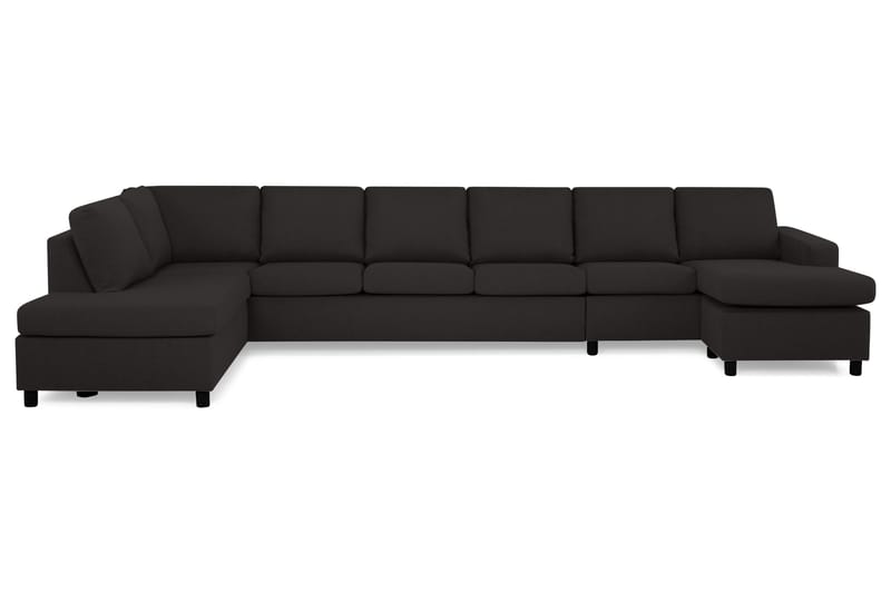 Crazy 6-sits Vänstervänd U-formad XX-Large Soffa med Divan och Schäslong i Tyg - Antracit - Products - Möbler - Soffa - U-soffa