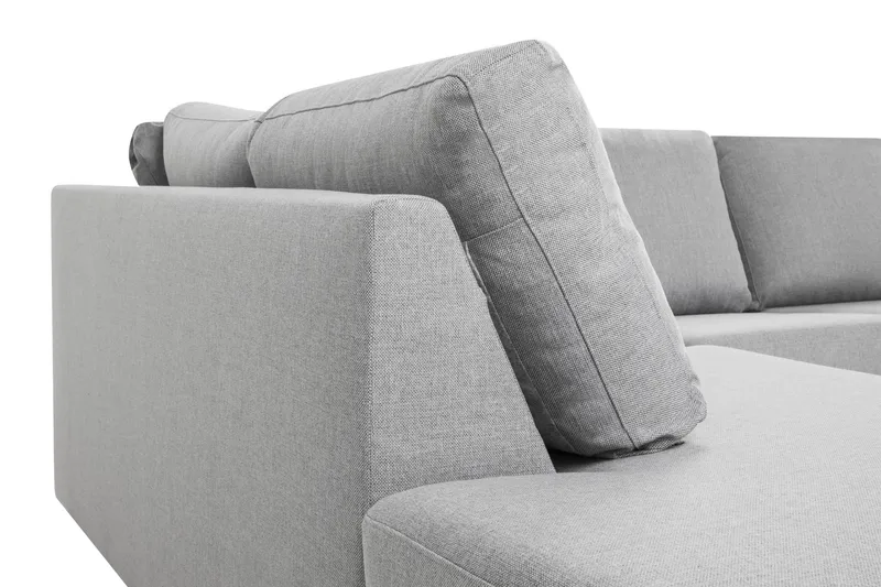 Crazy 6-sits Vänstervänd U-formad XX-Large Soffa med Divan och Schäslong i Tyg - Grå - Products - Möbler - Soffa - U-soffa