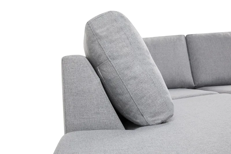 Crazy 6-sits Vänstervänd U-formad XX-Large Soffa med Divan och Schäslong i Tyg - Grå - Products - Möbler - Soffa - U-soffa