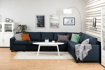 Crazy 7-sits Vändbar L-formad XX-Large Hörnsoffa i Tyg - Blå - Products - Möbler - Soffa - Hörnsoffa