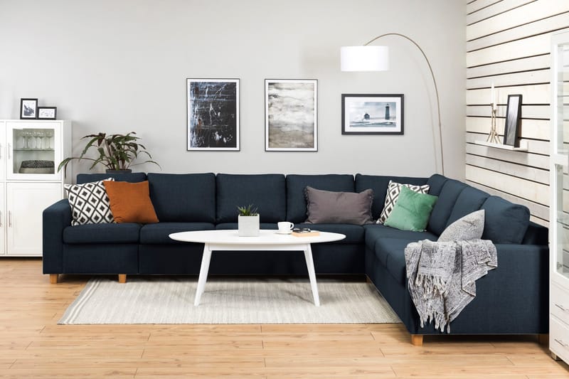 Crazy 7-sits Vändbar L-formad XX-Large Hörnsoffa i Tyg - Blå - Products - Möbler - Soffa - Hörnsoffa