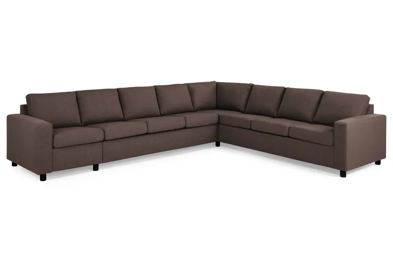 Crazy 7-sits Vändbar L-formad XX-Large Hörnsoffa i Tyg - Brun - Products - Möbler - Soffa - Hörnsoffa