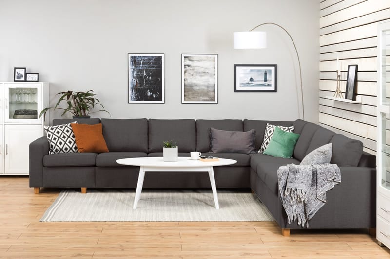 Crazy 7-sits Vändbar L-formad XX-Large Hörnsoffa i Tyg - Mörkgrå - Products - Möbler - Soffa - Hörnsoffa