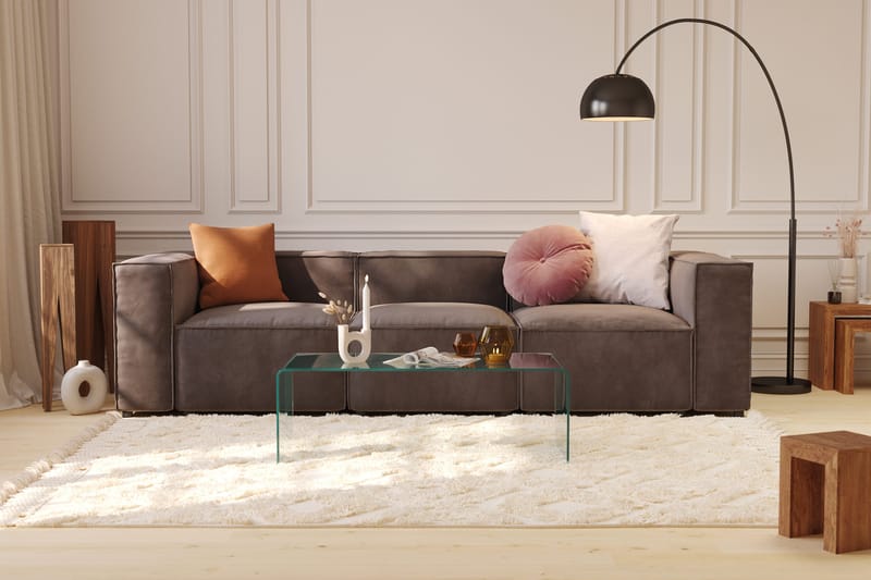 Cubo 4-sits Djup Modulsoffa i Sammet - Mörkgrå - Products - Möbler - Soffa - 3 sits soffa