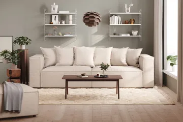 Cubo 4-sits Djup Modulsoffa i Tyg - Beige - Products - Möbler - Soffa - 4 sits soffa