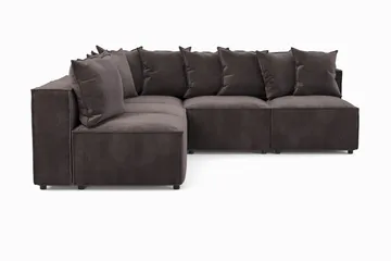 Cubo 5-sits L-formad Djup Modulhörnsoffa i Sammet - Mörkgrå - Products - Möbler - Soffa - Hörnsoffa
