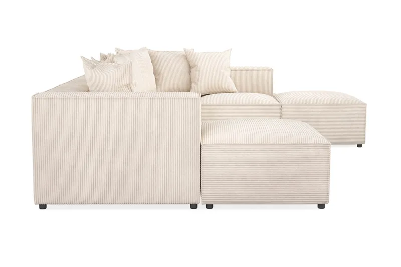 Cubo 5-sits U-formad Djup Modulsoffa med Divan och Schäslong i Manchester - Beige - Products - Möbler - Soffa - U-soffa