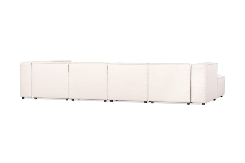 Cubo 5-sits U-formad Djup Modulsoffa Med Divan och Schäslong i Sammet - Vit - Products - Möbler - Soffa - U-soffa