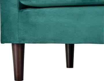 Divansoffa grön 218 cm bred - Grön/svart - Products - Möbler - Soffa - Sammetssoffa