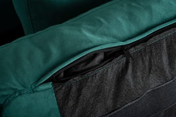 Divansoffa grön 218 cm bred - Grön/svart - Products - Möbler - Soffa - Sammetssoffa