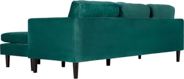 Divansoffa grön 218 cm bred - Grön/svart - Products - Möbler - Soffa - Sammetssoffa