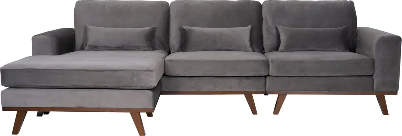 Divansoffa i grått sammet - Copenhagen - Mörkgrå - Products - Möbler - Soffa - Sammetssoffa