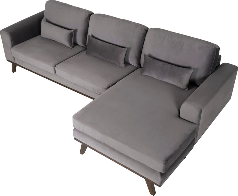 Divansoffa i grått sammet - Copenhagen - Mörkgrå - Products - Möbler - Soffa - Sammetssoffa