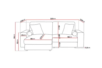 Arken Lyx 3-sits Vändbar L-formad Djup Divansoffa i Manchester - Brun - Products - Möbler - Soffa - Divansoffa & schäslongsoffa - 3 sits soffa med divan
