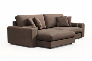 Arken Lyx 4-sits Vändbar L-formad Djup Divansoffa i Tyg - Brun - Products - Möbler - Soffa - Divansoffa & schäslongsoffa - 4 sits soffa med divan