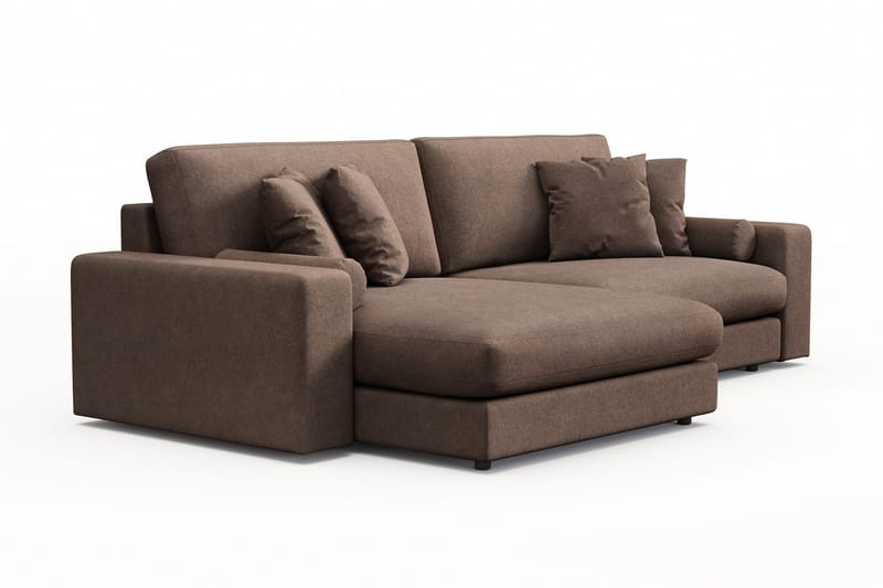 Arken Lyx 4-sits Vändbar L-formad Djup Divansoffa i Tyg - Brun - Products - Möbler - Soffa - Divansoffa & schäslongsoffa - 4 sits soffa med divan