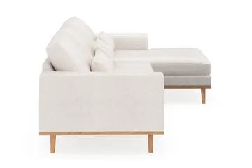 Copenhagen 4-sits Högervänd L-formad Divansoffa i Bouclé - Vit - Products - Möbler - Soffa - Divansoffa & schäslongsoffa - 4 sits soffa med divan