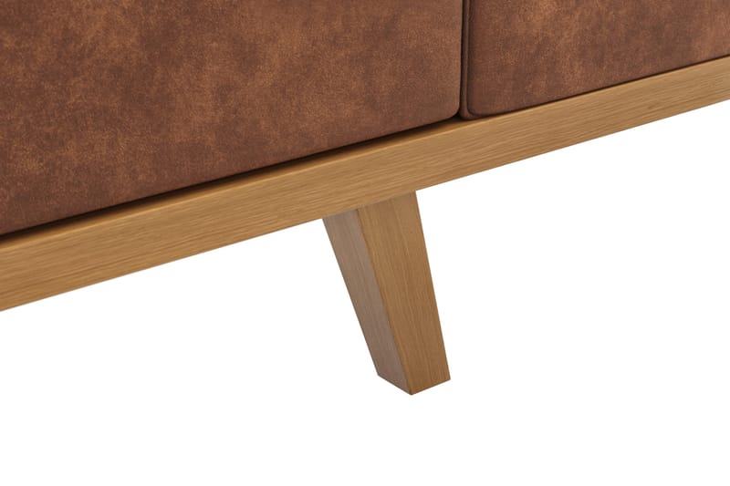 Copenhagen 4-sits Högervänd L-formad Divansoffa i Konstläder - Brun - Products - Möbler - Soffa - Divansoffa & schäslongsoffa - 4 sits soffa med divan