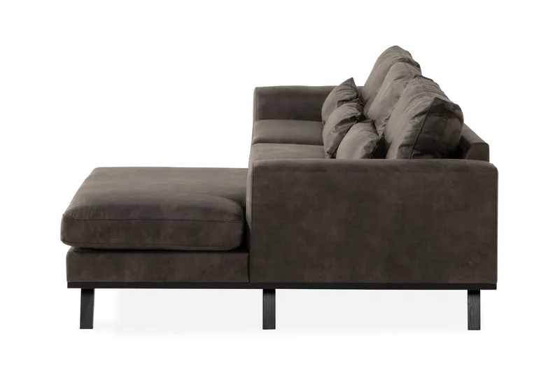 Copenhagen 4-sits Högervänd L-formad Divansoffa i Konstläder - Mörkgrå - Products - Möbler - Soffa - Divansoffa & schäslongsoffa - 4 sits soffa med divan