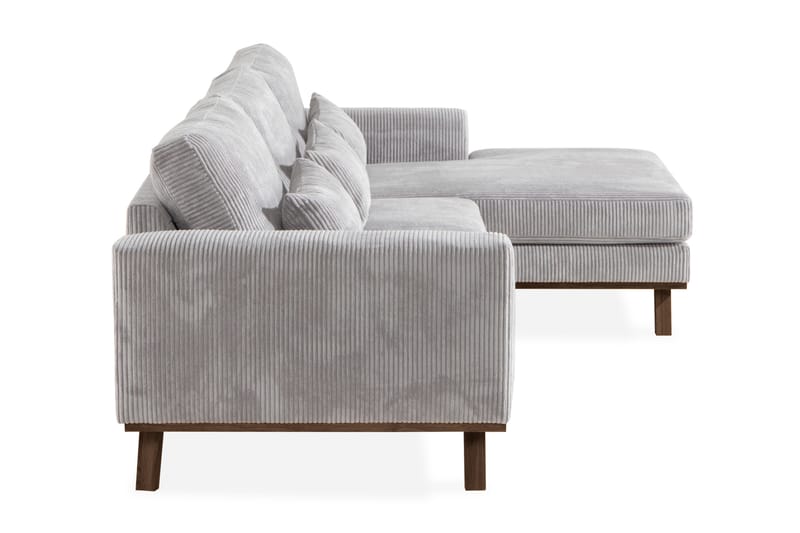 Copenhagen 4-sits Högervänd L-formad Divansoffa i Manchester - Ljusgrå - Products - Möbler - Soffa - Divansoffa & schäslongsoffa - 4 sits soffa med divan