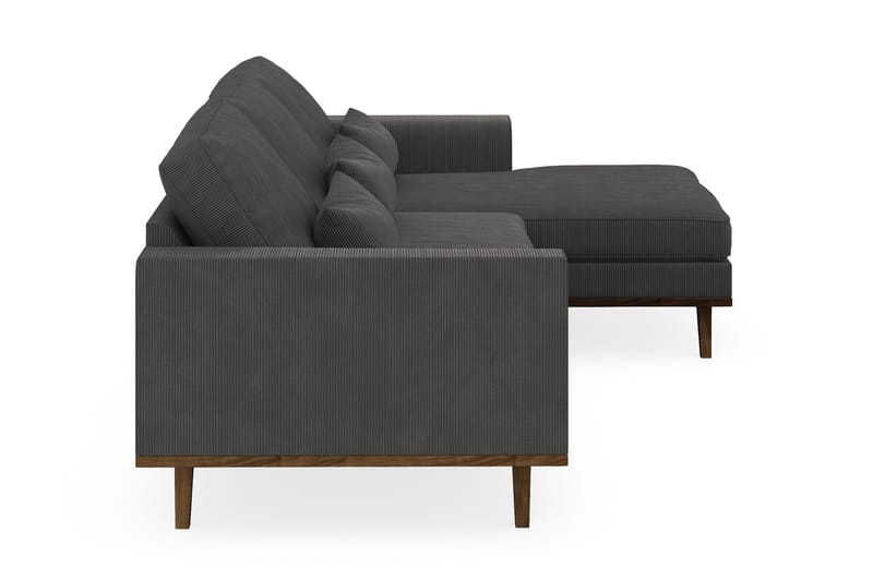Copenhagen 4-sits Högervänd L-formad Divansoffa i Manchester - Mörkgrå - Products - Möbler - Soffa - Divansoffa & schäslongsoffa - 4 sits soffa med divan