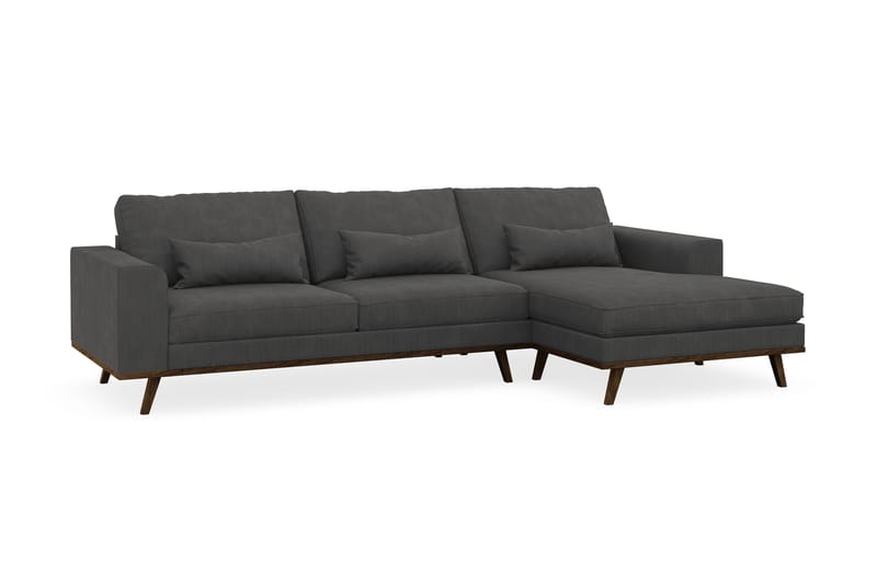 Copenhagen 4-sits Högervänd L-formad Divansoffa i Manchester - Mörkgrå - Products - Möbler - Soffa - Divansoffa & schäslongsoffa - 4 sits soffa med divan
