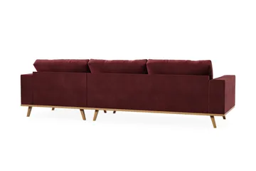 Copenhagen 4-sits Högervänd L-formad Divansoffa i Sammet - Lila - Products - Möbler - Soffa - Divansoffa & schäslongsoffa - 4 sits soffa med divan