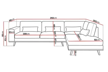 Copenhagen 4-sits Högervänd L-formad Divansoffa i Sammet - Lila - Products - Möbler - Soffa - Divansoffa & schäslongsoffa - 4 sits soffa med divan