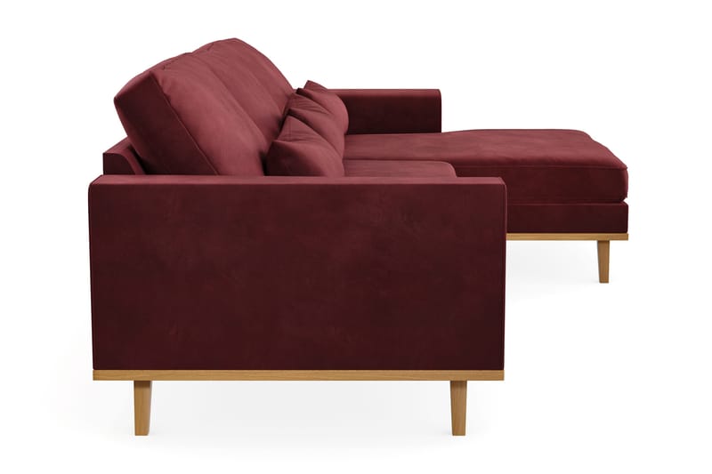 Copenhagen 4-sits Högervänd L-formad Divansoffa i Sammet - Lila - Products - Möbler - Soffa - Divansoffa & schäslongsoffa - 4 sits soffa med divan