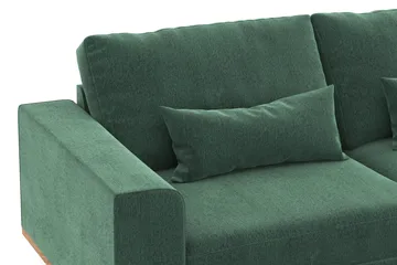 Copenhagen 4-sits Högervänd L-formad Divansoffa i Sammet - Mörkgrön - Products - Möbler - Soffa - Divansoffa & schäslongsoffa - 4 sits soffa med divan