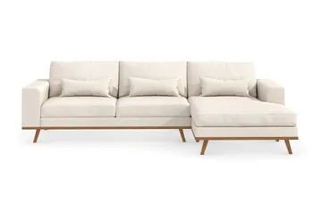 Copenhagen 4-sits Högervänd L-formad Divansoffa i Tyg - Beige - Products - Möbler - Soffa - Divansoffa & schäslongsoffa - 4 sits soffa med divan
