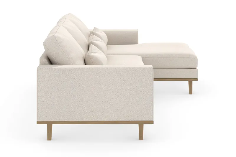 Copenhagen 4-sits Högervänd L-formad Divansoffa i Tyg - Beige - Products - Möbler - Soffa - Divansoffa & schäslongsoffa - 4 sits soffa med divan