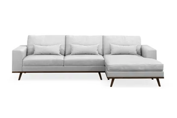 Copenhagen 4-sits Högervänd L-formad Divansoffa i Tyg - Ljusgrå - Products - Möbler - Soffa - Divansoffa & schäslongsoffa - 4 sits soffa med divan