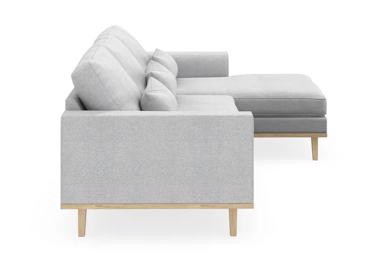 Copenhagen 4-sits Högervänd L-formad Divansoffa i Tyg - Ljusgrå - Products - Möbler - Soffa - Divansoffa & schäslongsoffa - 4 sits soffa med divan