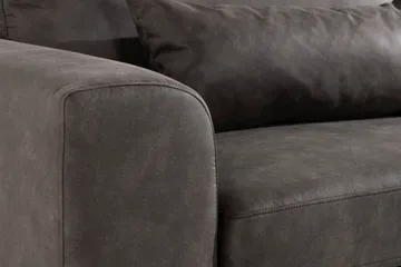 Copenhagen 4-sits Högervänd L-formad Schäslongsoffa i Konstläder - Mörkgrå - Products - Möbler - Soffa - Divansoffa & schäslongsoffa - 4 sits soffa med divan